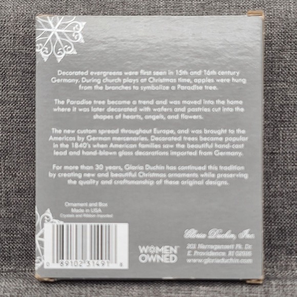 Gloria Duchin Inc "Dear Santa Bring Wine" Wine In Stocking Ornament 3" NEW - Picture 3 of 3